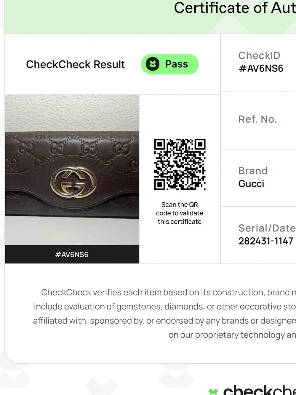 COA-Included Gucci Dark Brown GG Embossed Leather Long Wallet with Gold Hardware - Picture 16 of 16